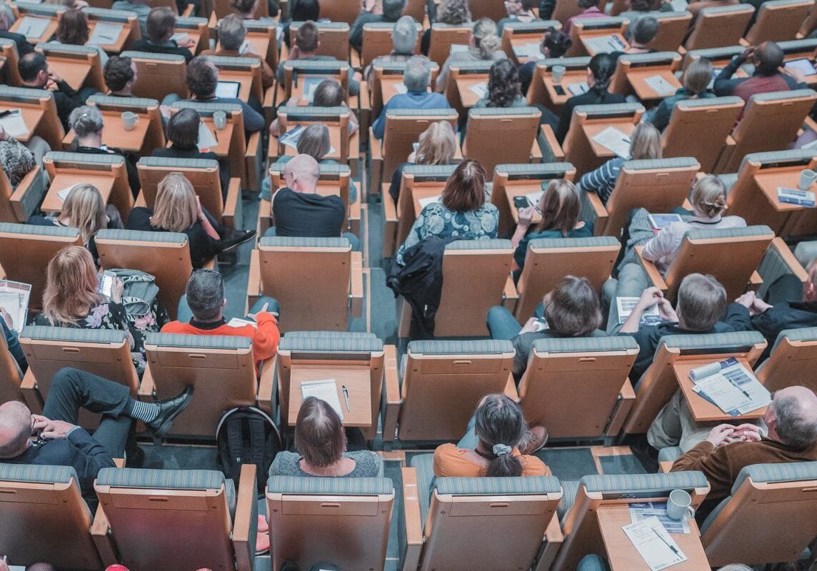 Speaker presenting to a group